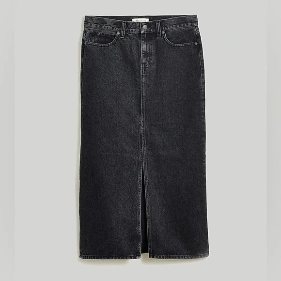 Madewell Denim Mid-Rise Maxi Skirt Lunar Wash NWT - Picture 15 of 15